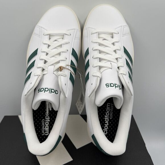 Adidas Men\'s Grand Court 2.0 \'Cloud White Collegiate Green\' Shoes Size 12 main image 6